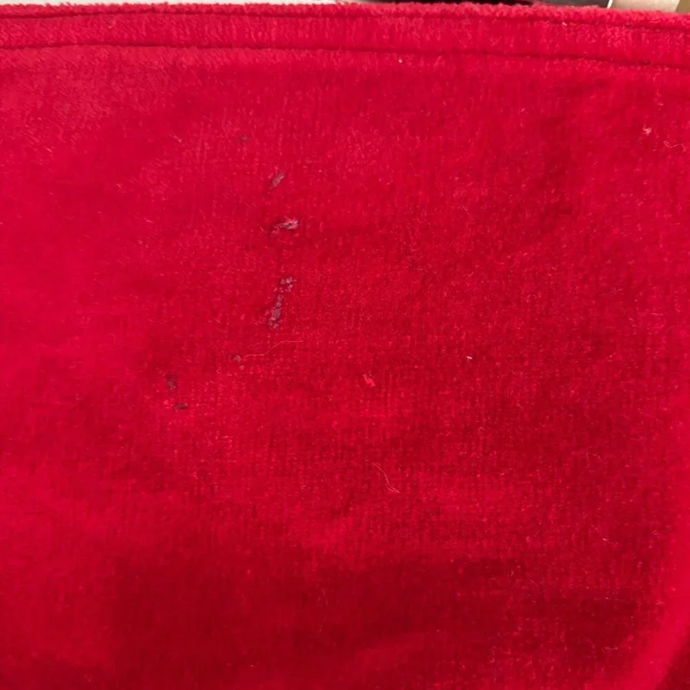 Crate And Barrel Velvet 2 In One Placemats Set Of Four Christmas Red Burgundy